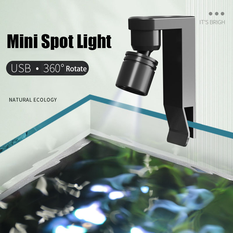 Aquarium Marine Lights - USB Kelepçe Işık Su Geçirmez Beyaz/Sarı
